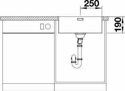 Blanco Andano 500-IF/A 522994 Вграден монтаж Мивка Inox Сатен Ш54xД50см Сребрист