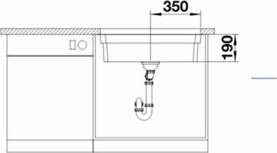 Blanco Etagon 700-U 524270 Drop-In Spüle Inox Satiniert B73xT46cm Silber