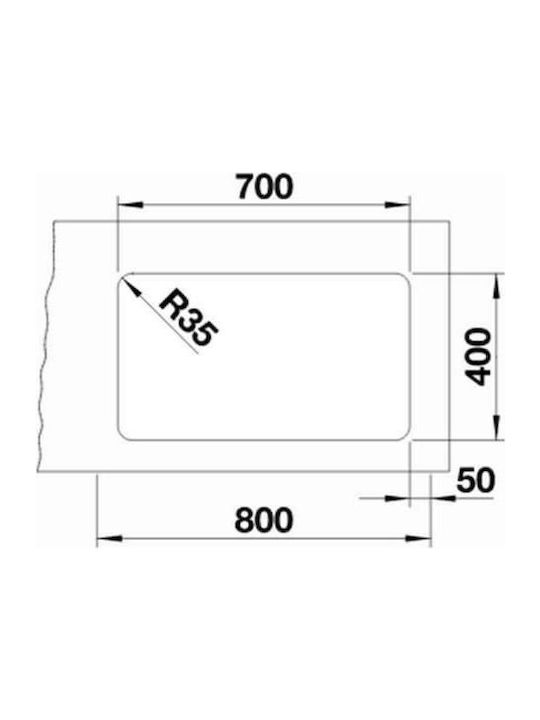 Blanco Etagon 700-U 524270 Drop-In Sink Inox Satin W73xD46cm Silver