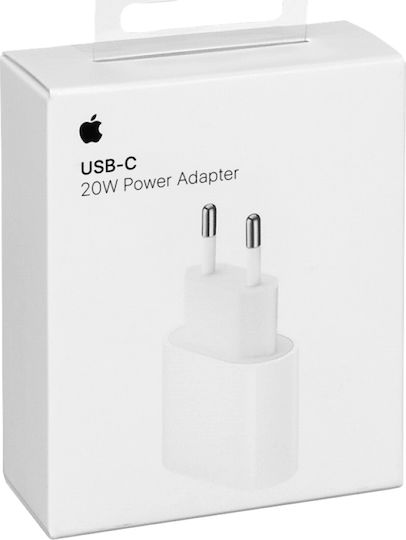 Apple Ladegerät ohne Kabel mit USB-C Anschluss 20W Weißs (Power Adapter A2347)