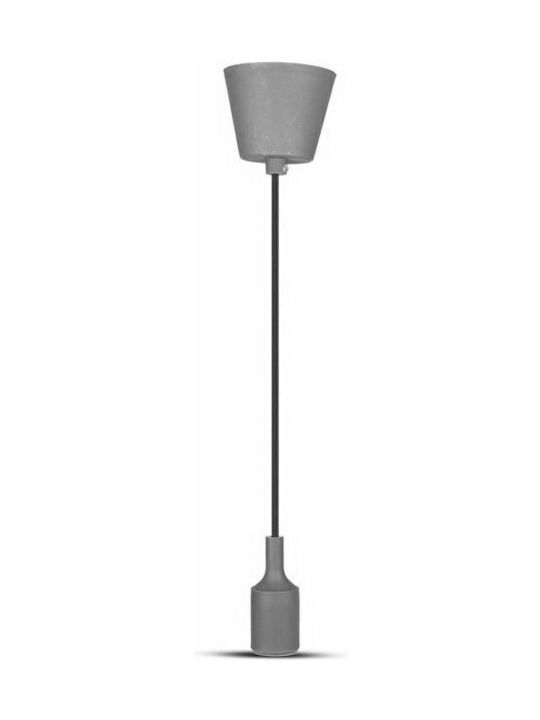 V-TAC VT-7228 Pendant Light Gray with Socket E27