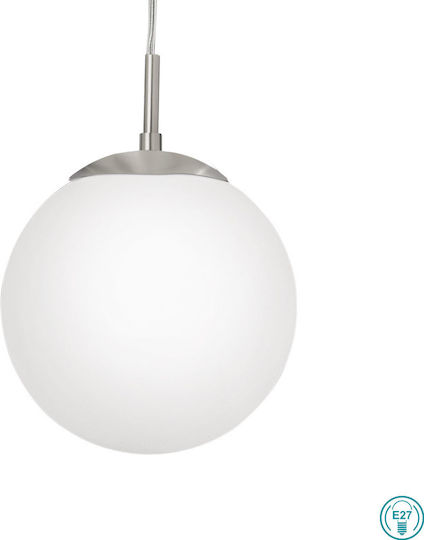Eglo Rondo Pendant Light White Ball with Socket E27 20x110cm