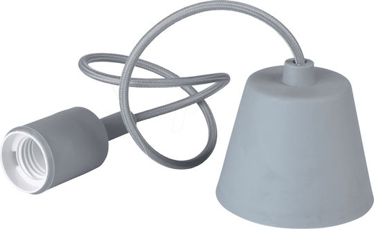 V-TAC VT-7228 Висящо Осветително Тяло Сив с Цокъл E27