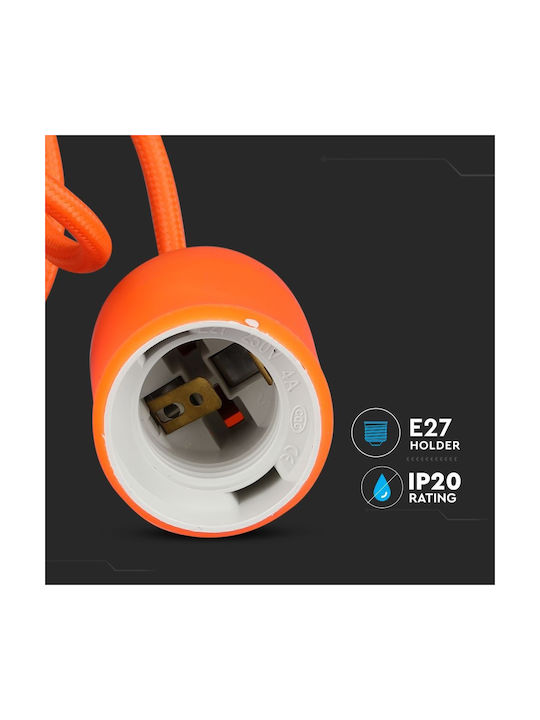 V-TAC VT-7228 Pendant Light Orange with Socket E27