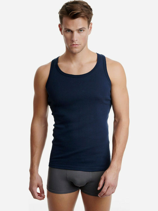 Men's Undershirt Sleeveless in Navy Blue Color