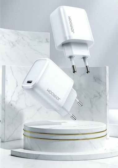 Joyroom Φορτιστής Χωρίς Καλώδιο με Θύρα USB-C 20W Power Delivery Λευκός (NRT-DY139E)