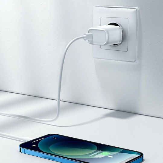 Joyroom Φορτιστής Χωρίς Καλώδιο με Θύρα USB-C 20W Power Delivery Λευκός (NRT-DY139E)