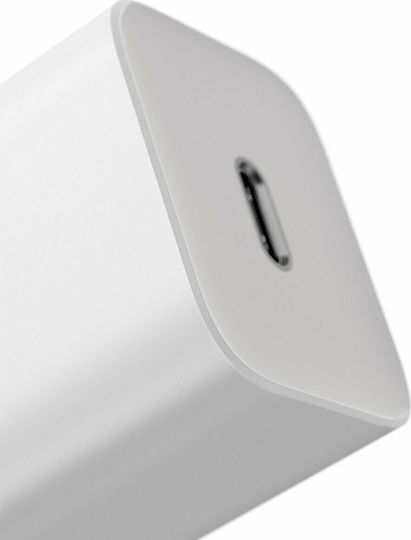 Baseus Φορτιστής με Θύρα USB-C και Καλώδιο USB-C - USB-C 25W Λευκός (Super Si)