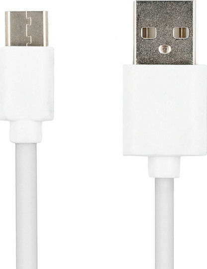 Lamtech Φορτιστής με Θύρα USB-A και Καλώδιο USB-C 18W Quick Charge 3.0 Λευκός (LAM021998)