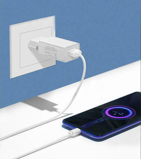 Lamtech Φορτιστής Χωρίς Καλώδιο με Θύρα USB-A Λευκός (LAM022162)