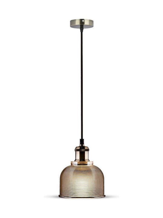 V-TAC Pendant Light Single-Light Bell for Socket E27 Beige