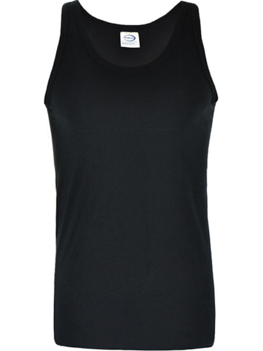 6/411 Men's Sleeveless Undershirt Black
