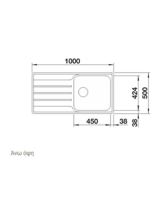 Blanco Lemis XL 6 S-IF 523034 Drop-In Chiuvetă Inox Periat L100xW50cm Argintiu