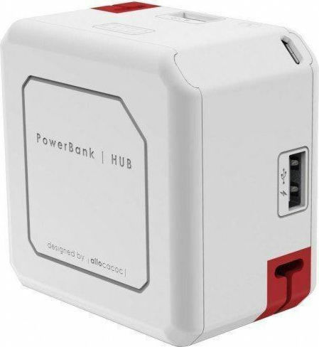 Allocacoc PowerUSB Hub 5000mAh με 4 Θύρες USB-A Λευκό