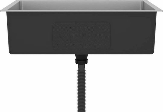 vidaXL Ένθετος Νεροχύτης Inox Brushed Μ70xΠ44cm Ασημί
