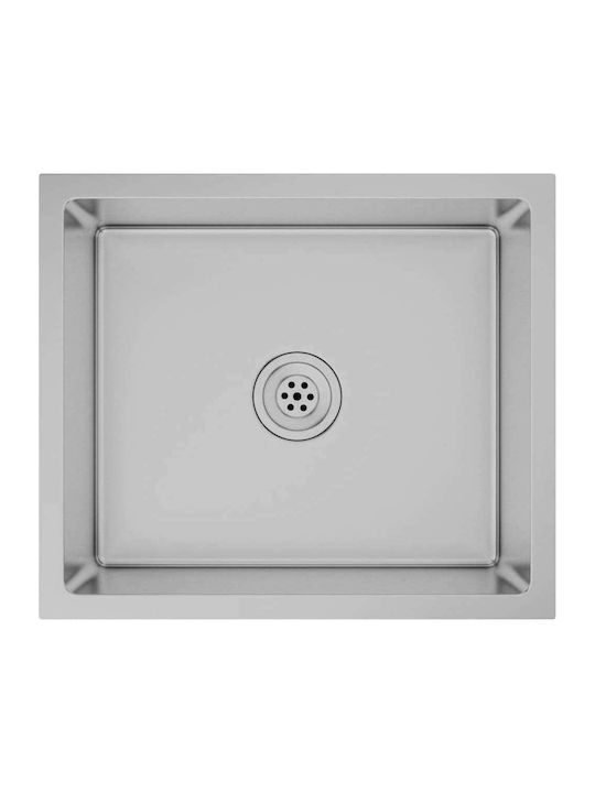 vidaXL Drop-In Spüle Inox Satiniert B51xT44cm Silber