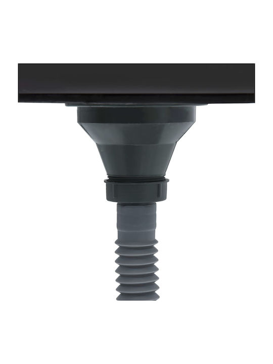 vidaXL Ένθετος Νεροχύτης Inox Brushed Μ100xΠ44cm Μαύρος