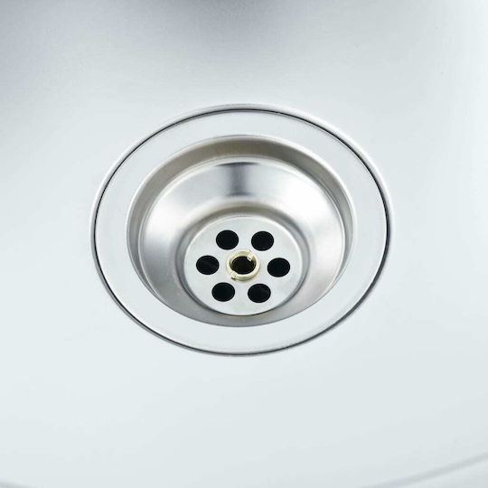 vidaXL Drop-In Sink Inox Brushed W40xD40cm Silver