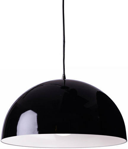 Aca Melina Ceiling Light Black Bell with E27 Socket 40x40cm