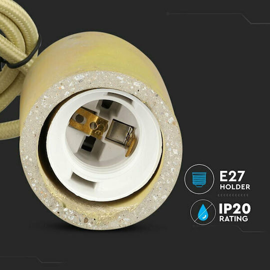 V-TAC VT-7668 Pendant Light Yellow with Socket E27 5cm