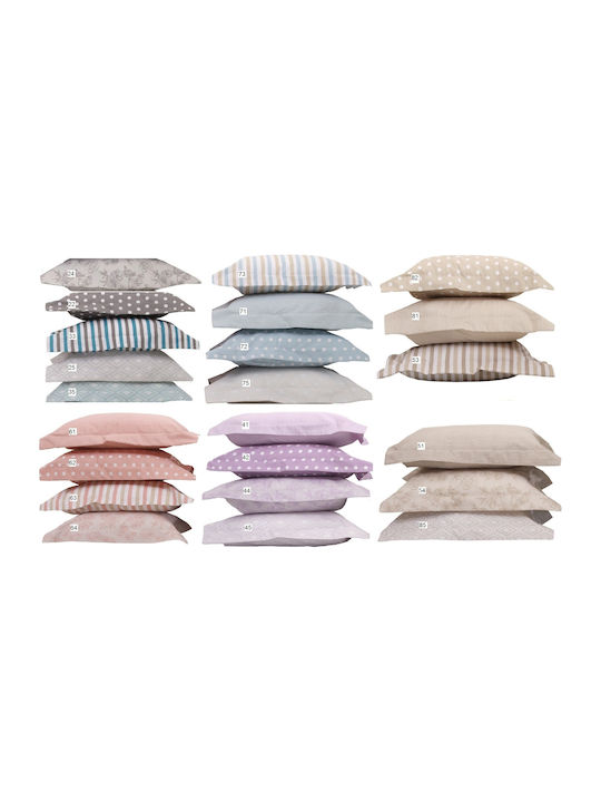 Anna Riska Mix & Match Față de pernă pentru bebeluși din 100% bumbac 45 Liliac 35x40cm