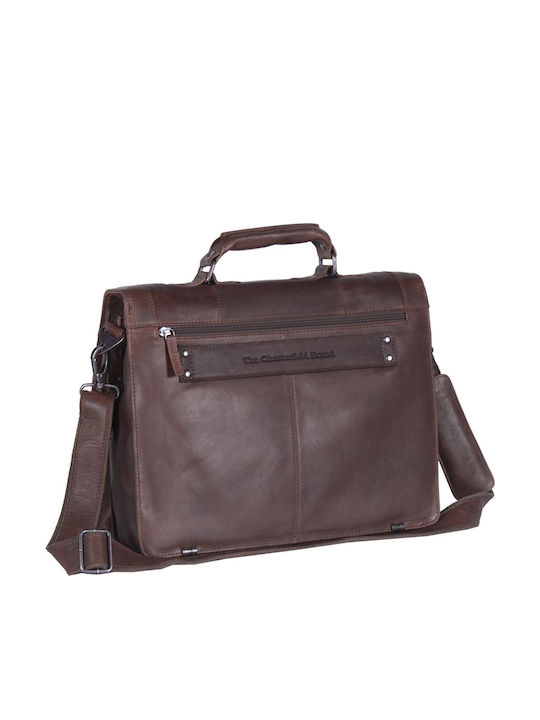 Joe Leather Men's Briefcase Brown