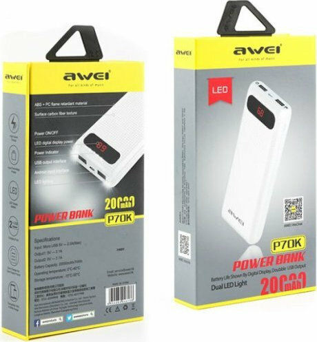 Awei P51K Power Bank 10000mAh cu Port USB-A Negru