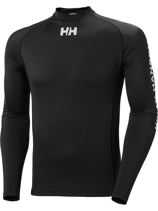 Helly Hansen Waterwear UPF 50+ Men's Long Sleeve Sun Protection Shirt Black