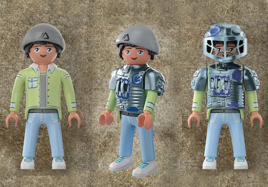 Playmobil Dino Rise Αγκυλόσαυρος με Μαχητή εναντίον Ρομπότ για 5-10 ετών
