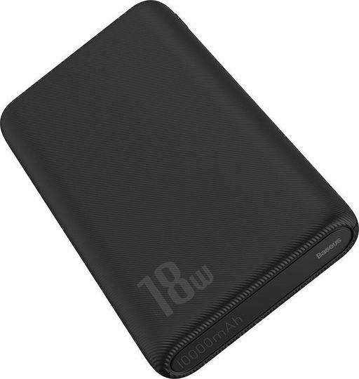Baseus Bipow Power Bank 10000mAh 18W με 3 Θύρες USB-A και Θύρα USB-C Quick Charge 3.0 Μαύρο