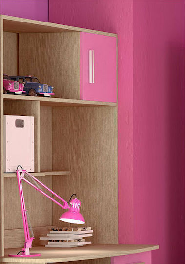 14 Regal Wandhalterung Oak-Pink 100x30x100cm