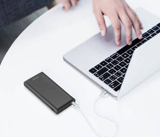 Baseus Mini JA Power Bank 30000mAh 15W mit 2 USB-A Anschlüssen und USB-C Anschluss Schwarz