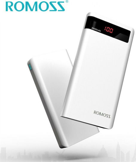 Romoss Sense Power Bank 10400mAh cu 2 Porturi USB-A Alb