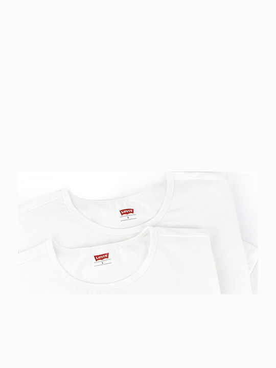 Men's Short Sleeve Undershirts White 2Pack