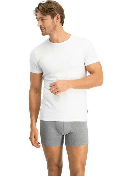 Men's Short Sleeve Undershirts White 2Pack