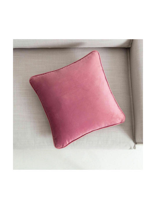 Gofis Home Dekorativer Kissenbezug Winter 711 aus Samt 33 Pink 43x43cm.