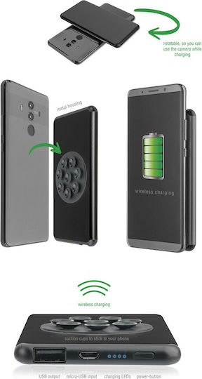 4Smarts StickyVolt Power Bank 5000mAh με Θύρα USB-A Μαύρο