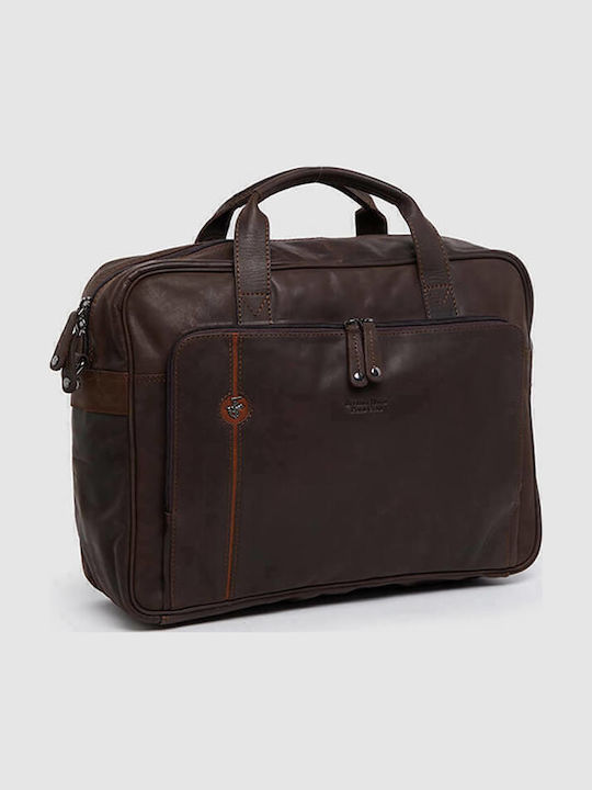 Leather Men's Briefcase Brown