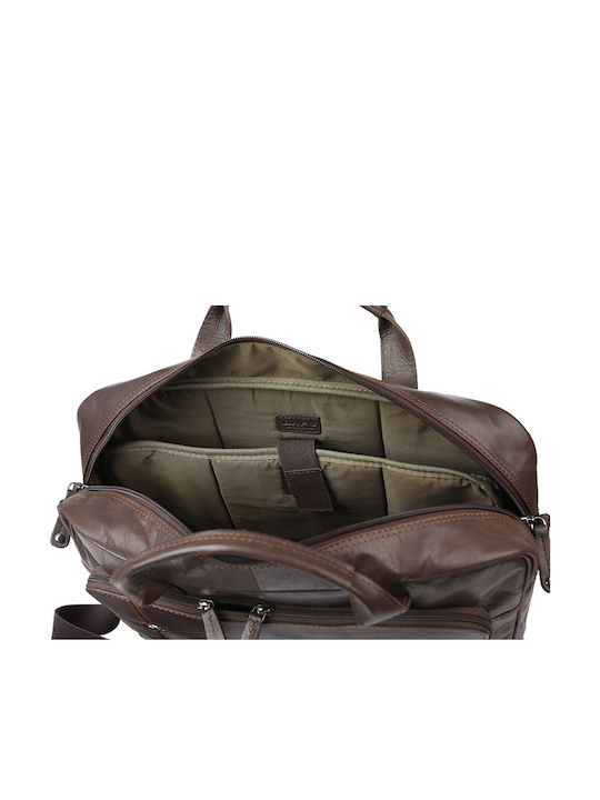 Leather Men's Briefcase Brown