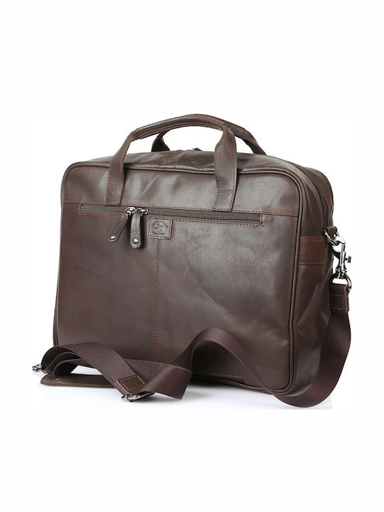 Leather Men's Briefcase Brown