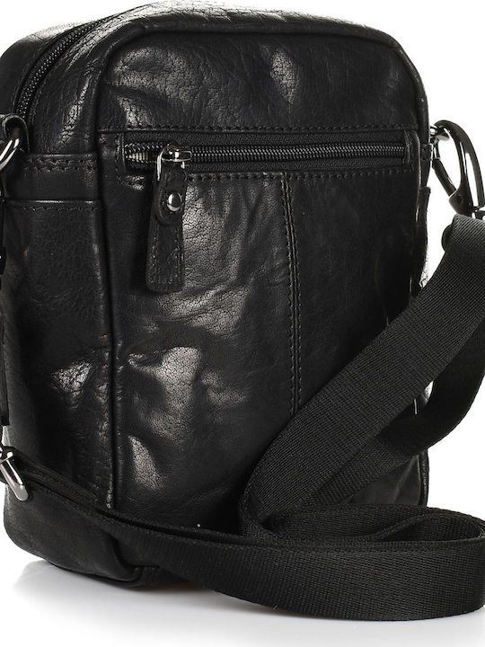 Air Force Leather Men's Messenger Bag Black AM-307 Nenero