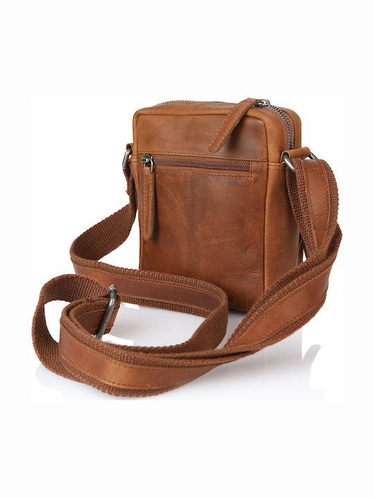 Bremen Leather Men's Bag Shoulder / Crossbody Tabac Brown