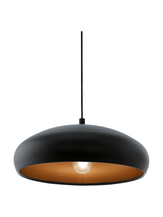 Eglo Mogano Pendant Light Black Bell with Socket E27 40x40cm