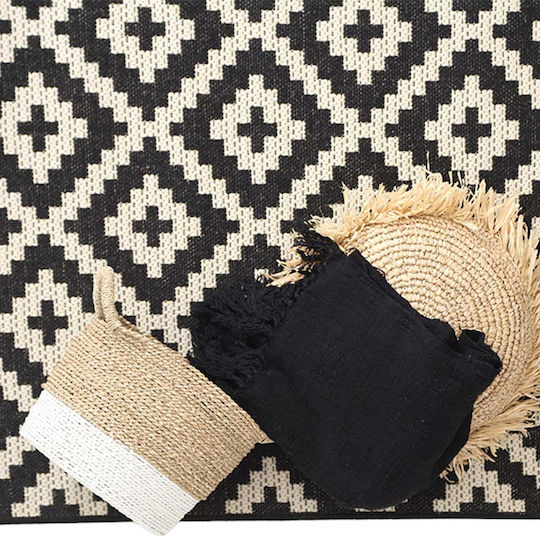 Royal Carpet Flox 721K Χαλί Ορθογώνιο Καλοκαιρινό Ψάθινο Black 67x140cm