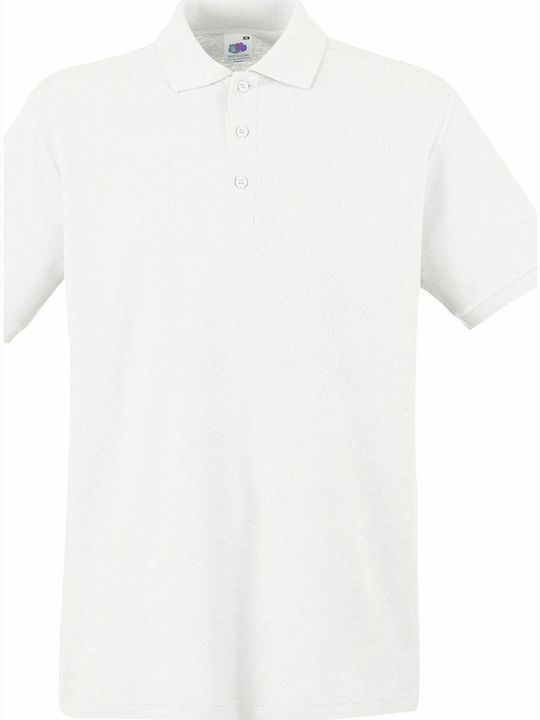 Fruit of the Loom Premium Ανδρικό Διαφημιστικό T-shirt Κοντομάνικο σε Λευκό Χρώμα