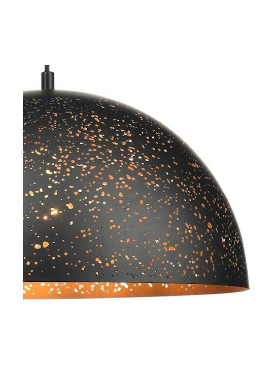 Aca Planetario Pendant Light Black Bell with Socket E27 40.5cm