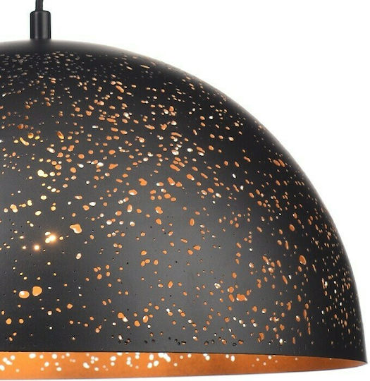Aca Planetario Black Bell Pendant Ceiling Light with E27 Socket 40.5x120x120cm