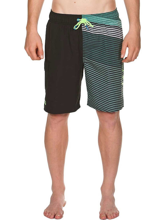 STRIPES LONG BERMUDA SWIM Herren Badebekleidung Bermuda Schwarz Gestreift