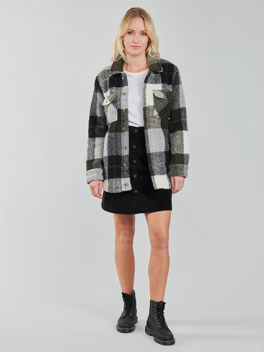 Silent Sherpa Γυναικείο Καρό Πράσινο Overshirt