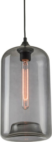 Zambelis Lights Κρεμαστό Φωτιστικό Γκρι με Ντουί E27 17x30εκ.
